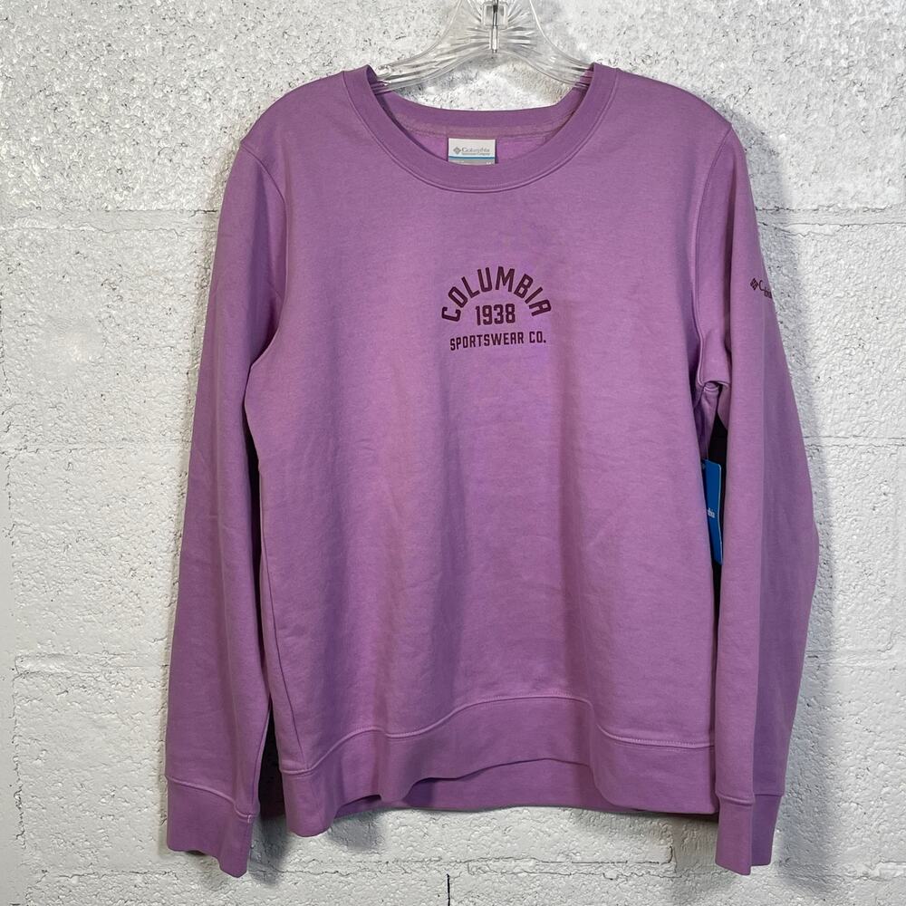 Columbia Women's Trek Graphic Crew Neck Pullover purple Small